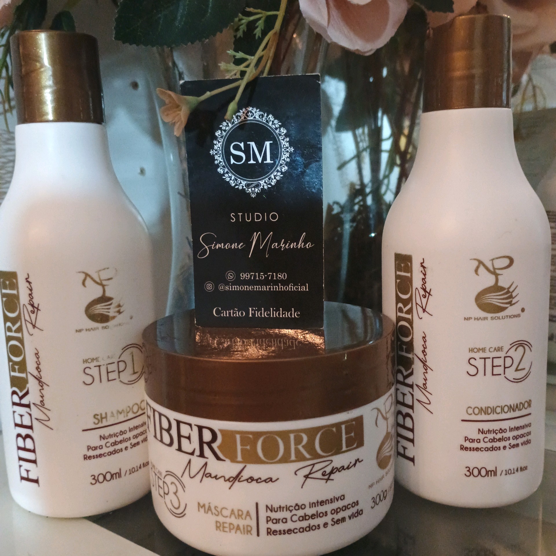 kit Fiber force - 3x + fortes e macios . nutrição e reconstrução intensiva