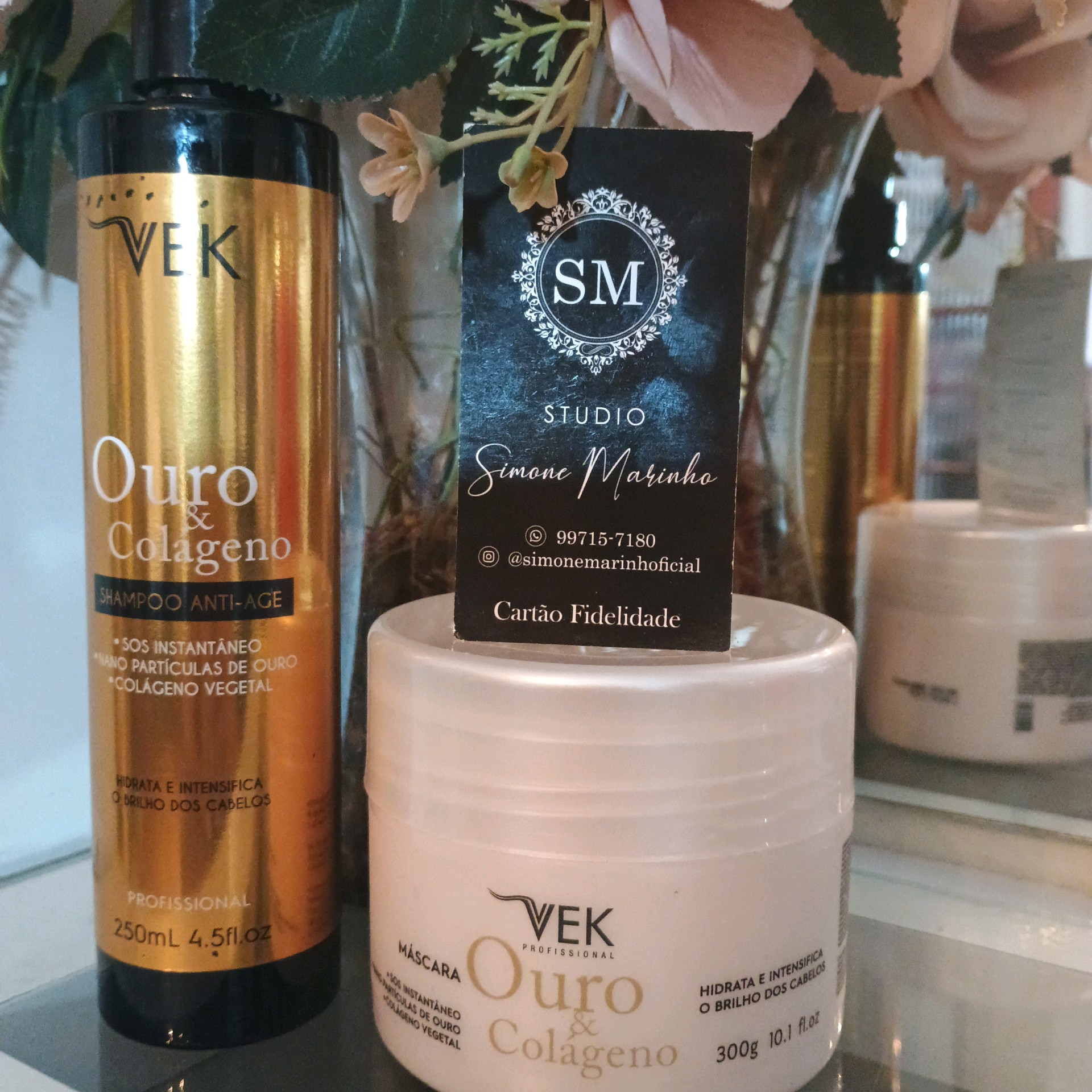 kit Ouro e colágeno. 3x + força , brilho intenso,24hs anti frizz.