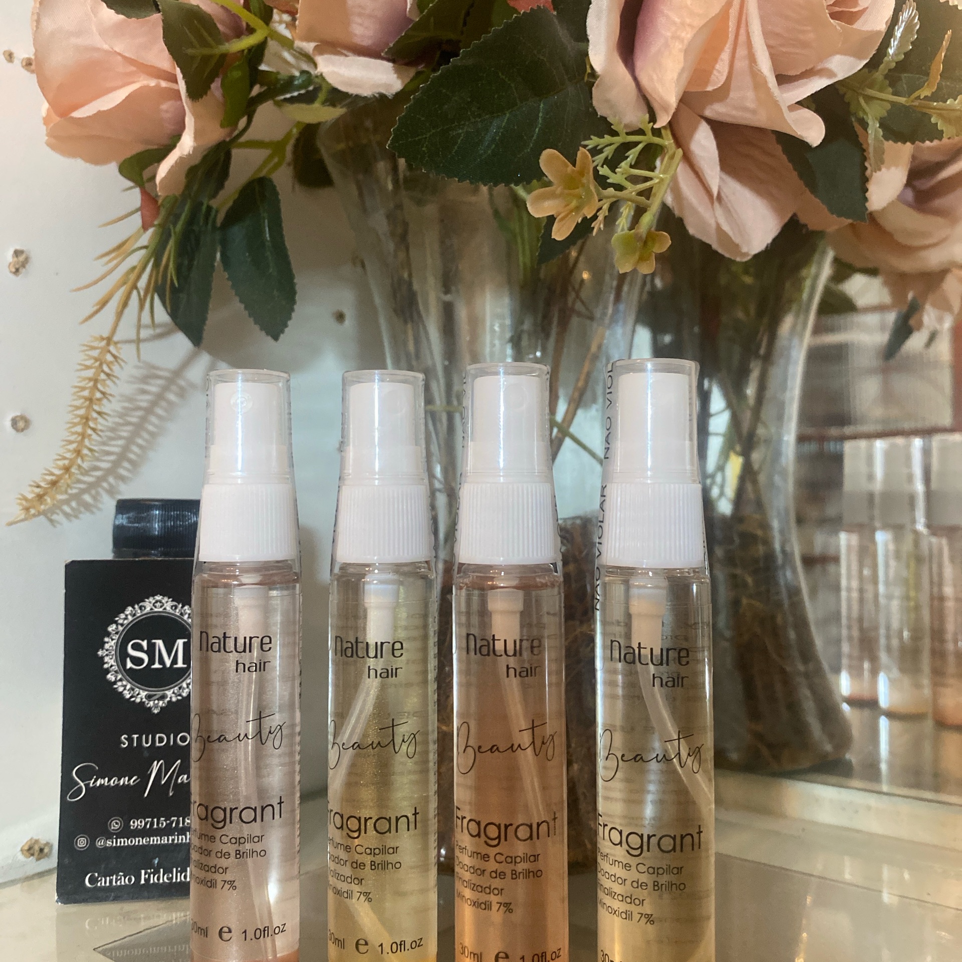 Perfume capilar brilho intenso e reparador de pontas frizz