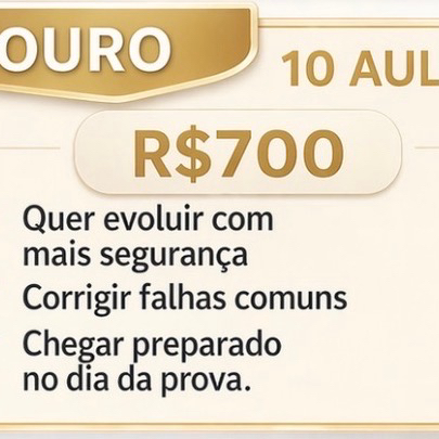 Pacote com desconto 10 aulas