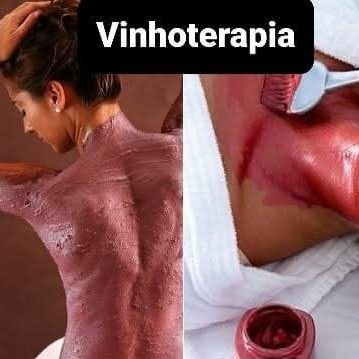 Vinhoterapia..... corporal é um procedimento estético e relaxante que utiliza derivados da uva (polifenóis, resveratrol) para revitalizar, hidratar e combater o envelhecimento precoce da pele