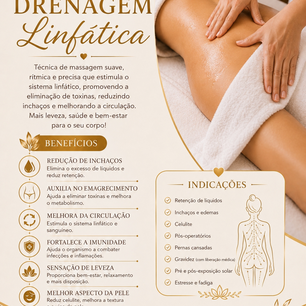 Drenagem linfática facial e corporal
