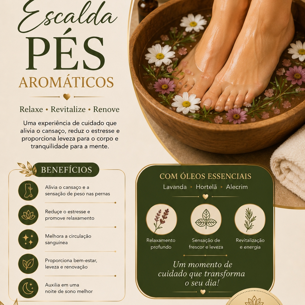 Escalda pés aromático
