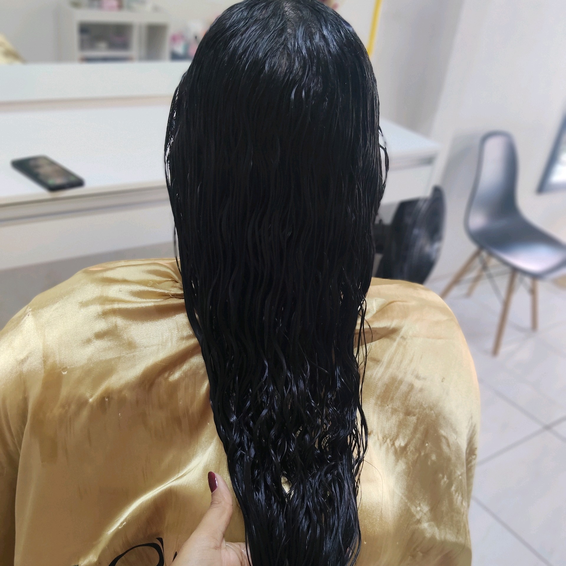aplicação de coloração