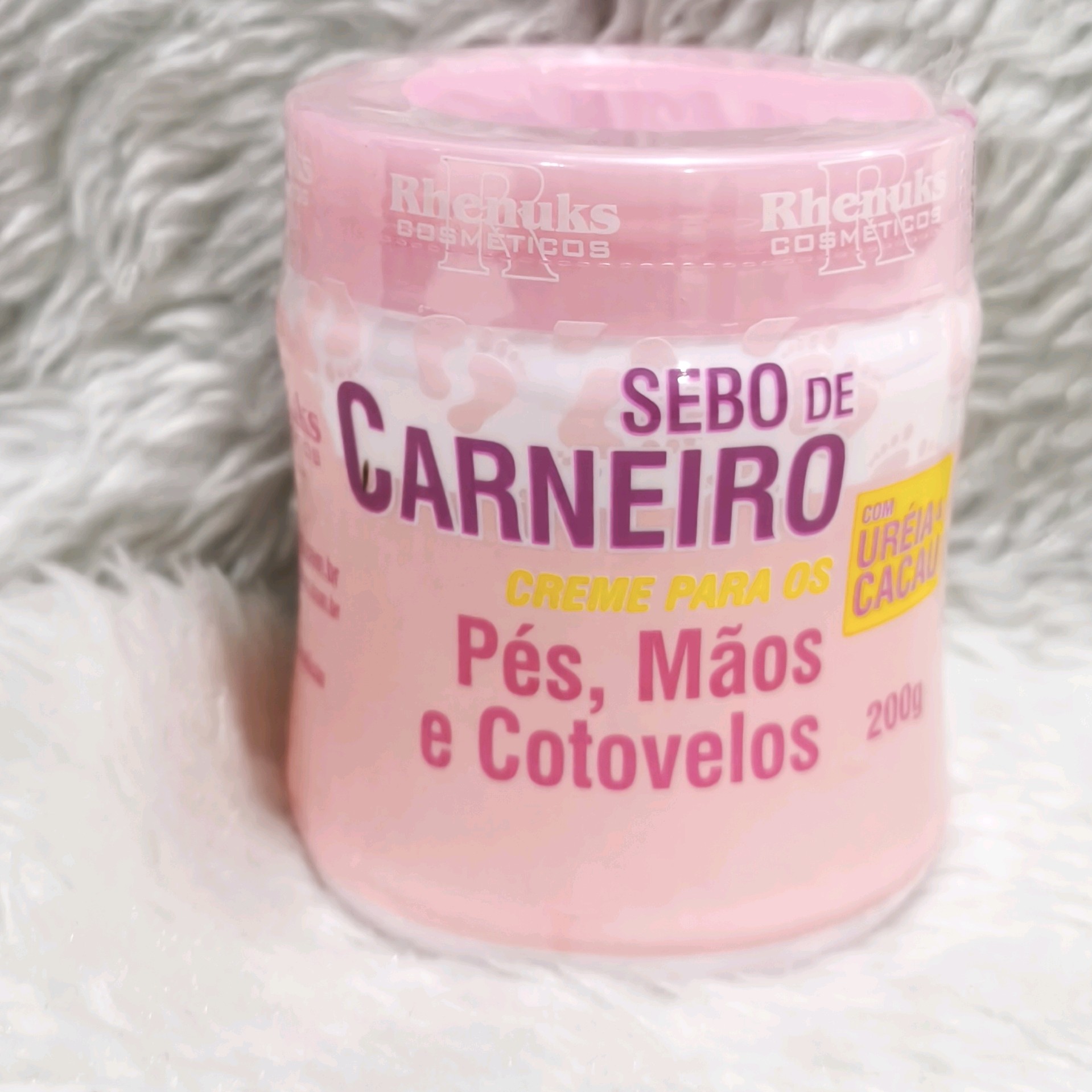 Sebo de carneiro cheiroso para pés e mãos