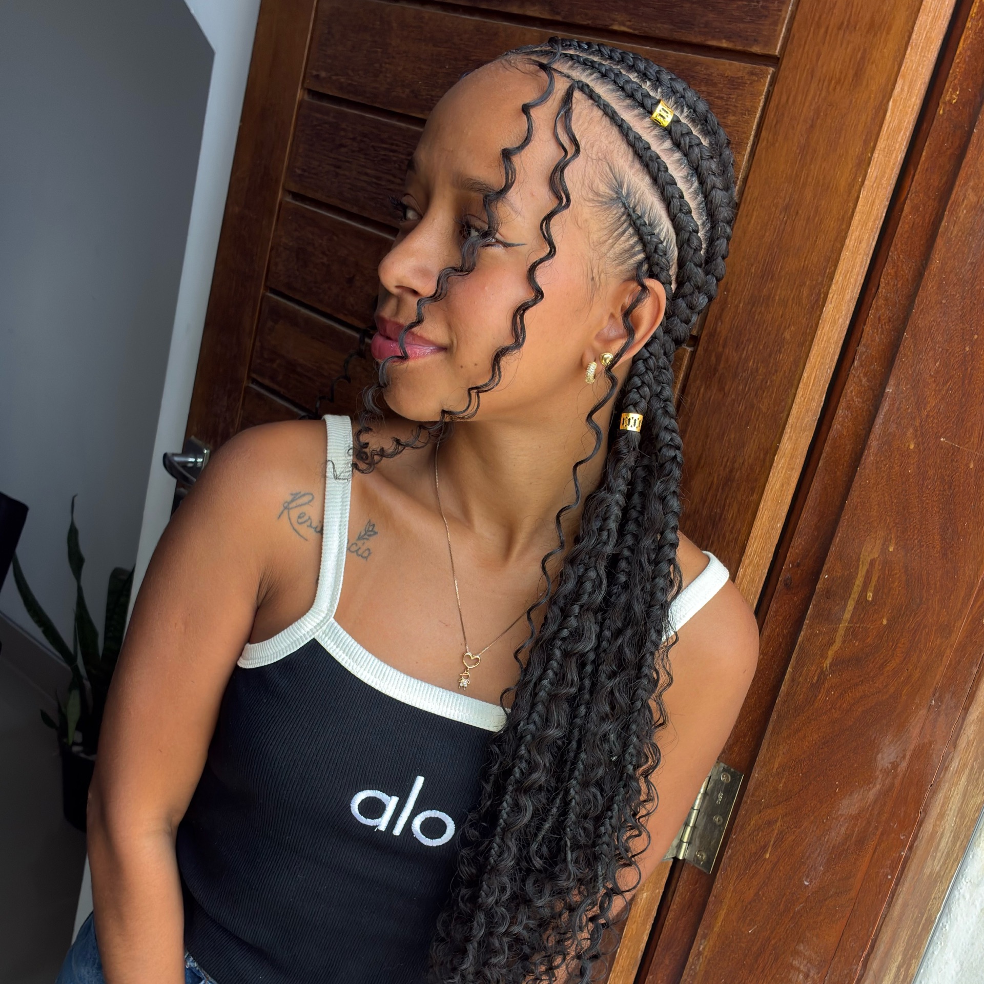 Ghana braids  cachos com material