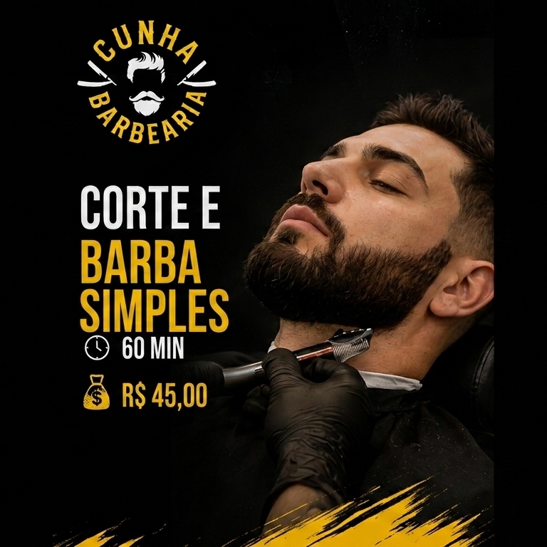 corte e Barba simples