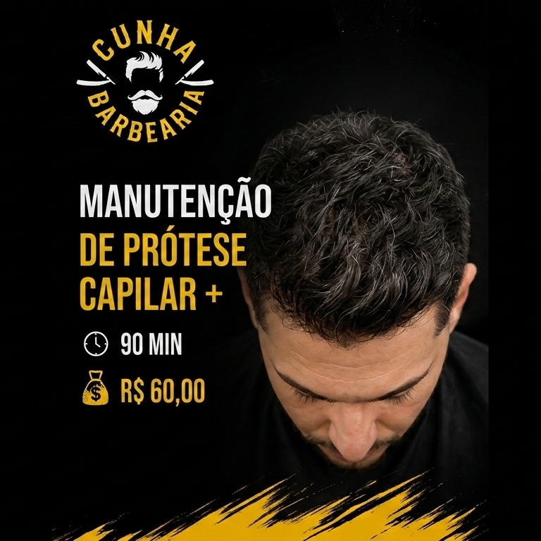 Manutenção de prótese capilar + corte
