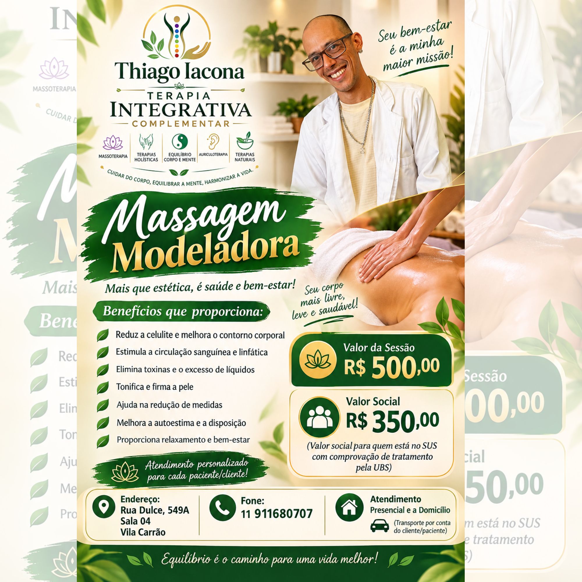 Massagem Modeladora (pacote social)
