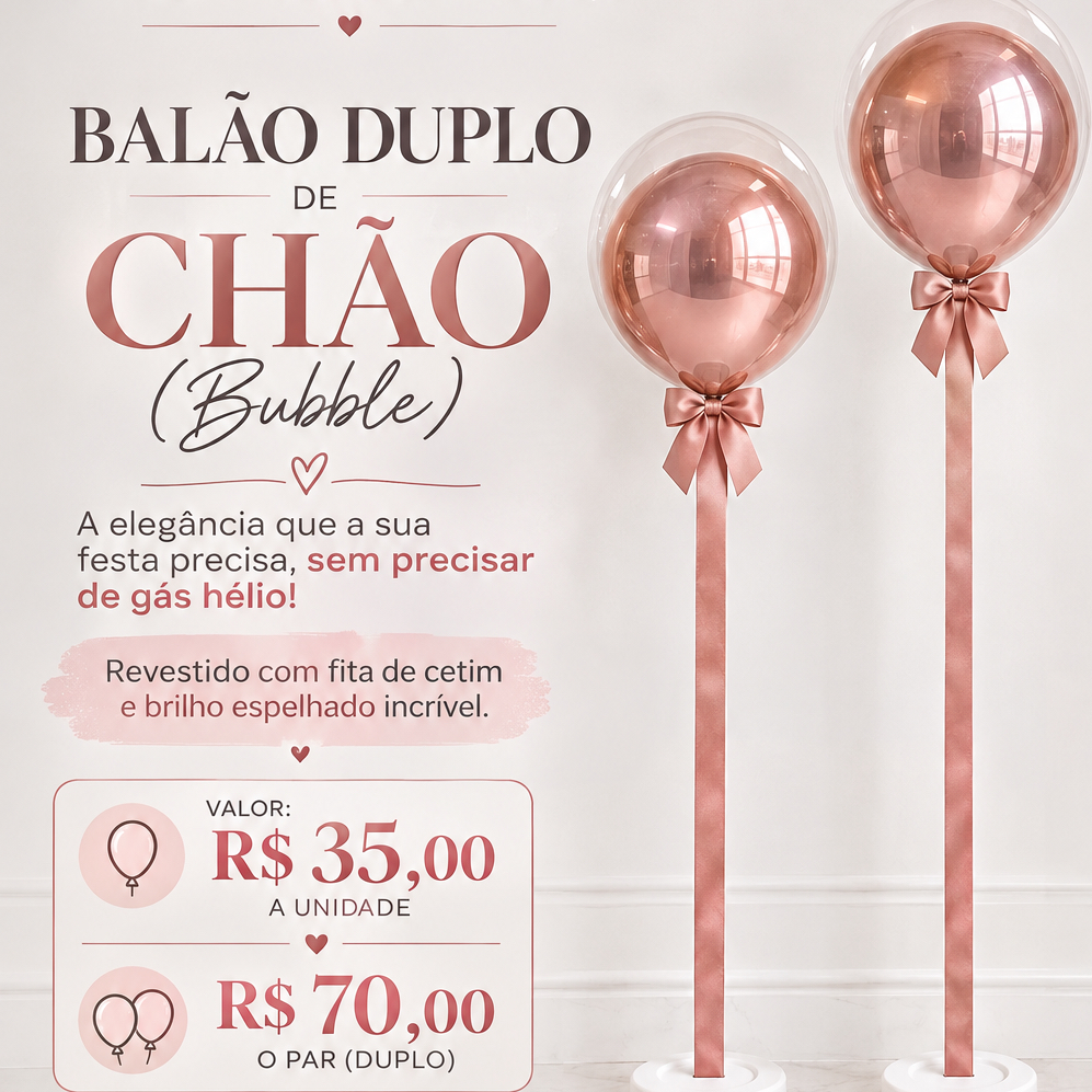 balão bubble de chão