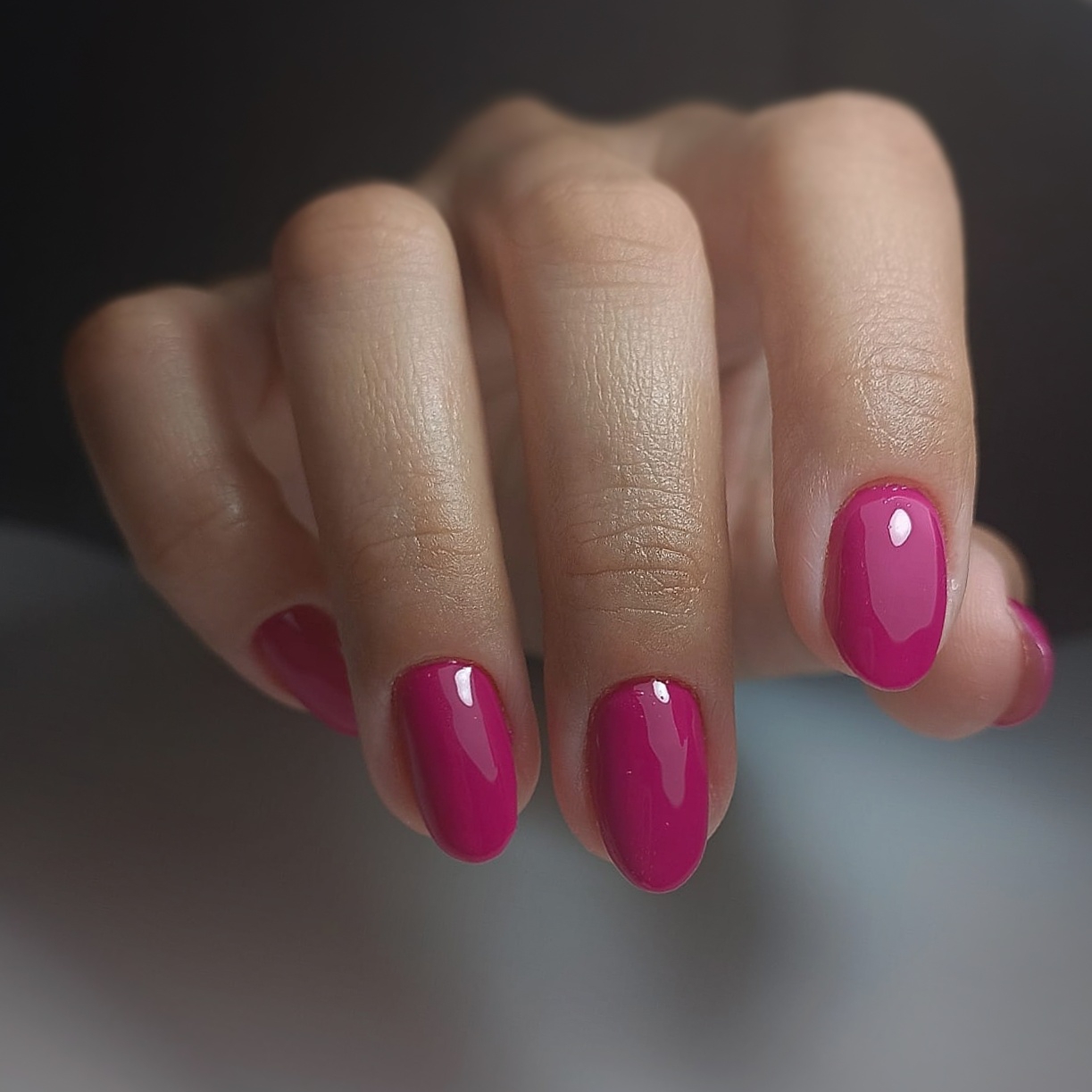 esmaltação comum em unha de gel
