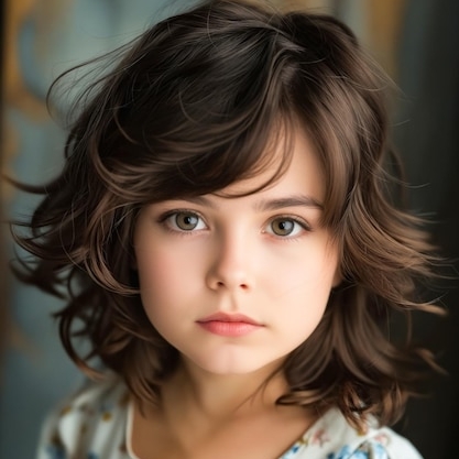 Corte feminino - Criança (com nutrição e secado simples).