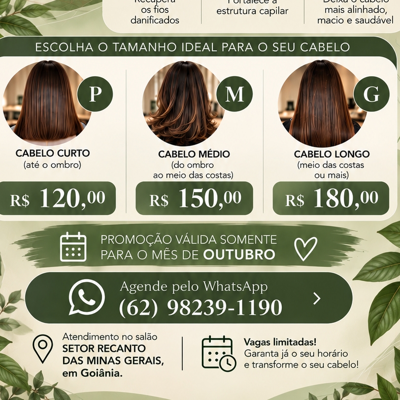 Promoção Botox Capilar - Tamanho G