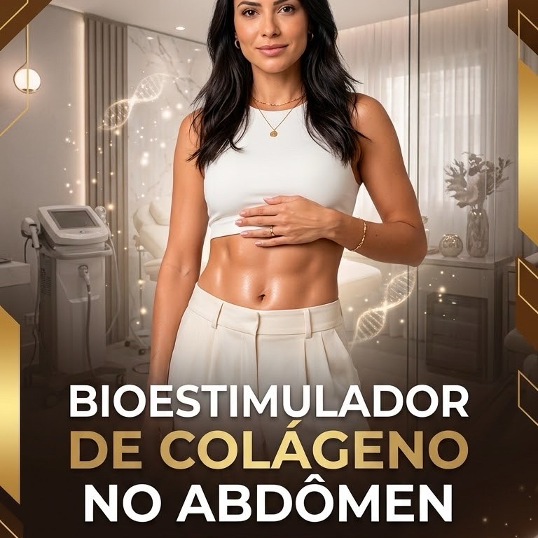Bioestimulador de colágeno no abdômen