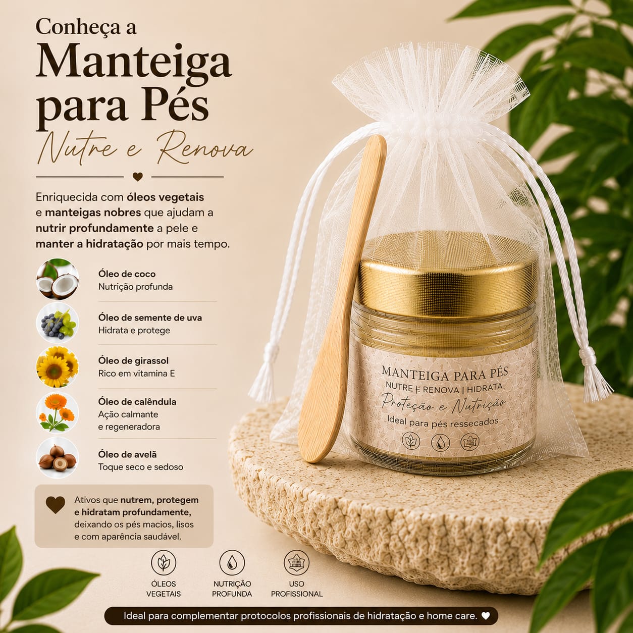 Manteiga continuação tratamento de pés ressecados